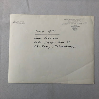 Vintage Indy Indianapolis Racing Photo Photograph 1971 Sammy Sessions