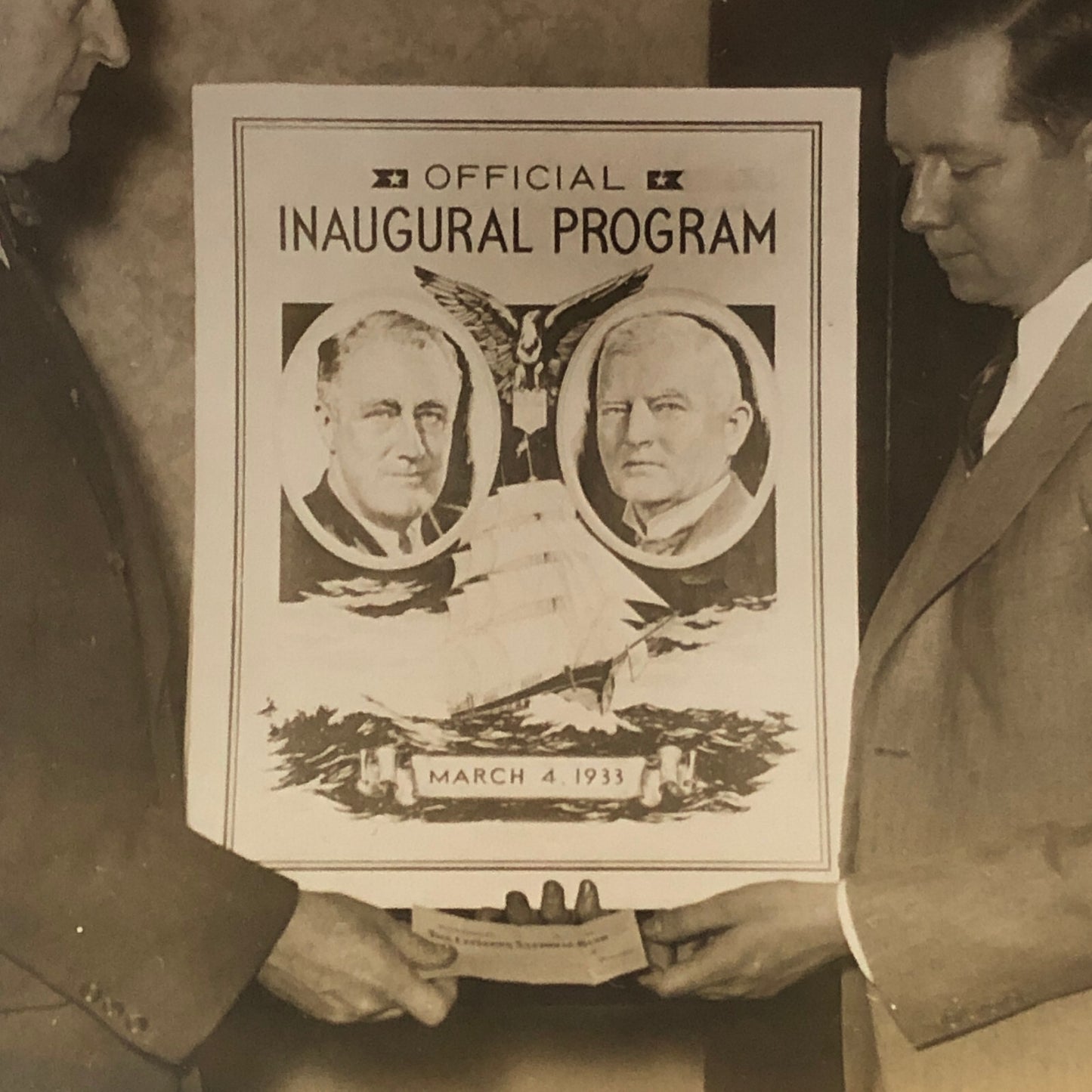Press Photo Photograph FDR President Franklin Roosevelt Inauguration 1933