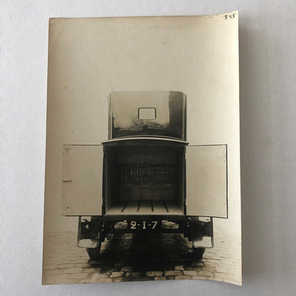 Antique Delahaye Truck Van Photo Photograph with Company Embossed Stamp Vintage 