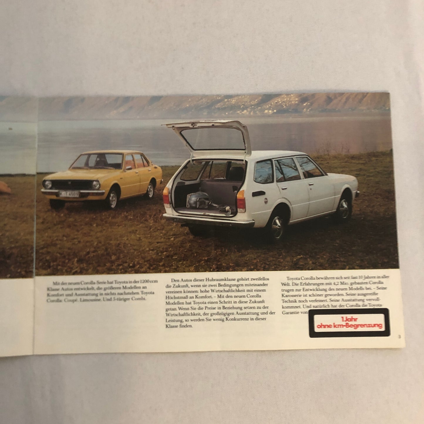 Toyota Corolla Car Sales Brochure Catalog 2 Door 4 Door Coupe Combi Wagon GERMAN