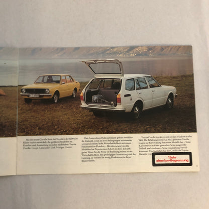 Toyota Corolla Car Sales Brochure Catalog 2 Door 4 Door Coupe Combi Wagon GERMAN
