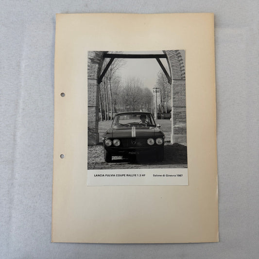 1967 Lancia Fulvia Coupe Rallye HF Geneva Auto Show Photoo Photograph Vintage