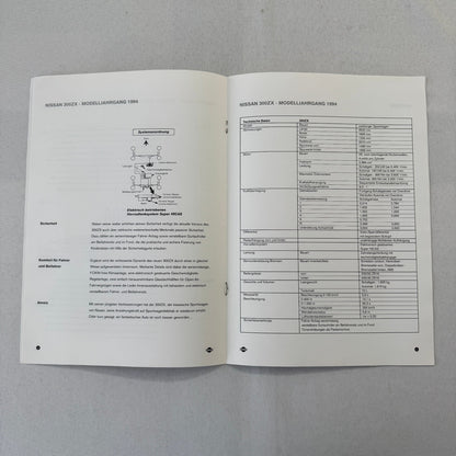 1994 Nissan 300ZX Geneva Motor Show Brochure GERMAN Press Catalog