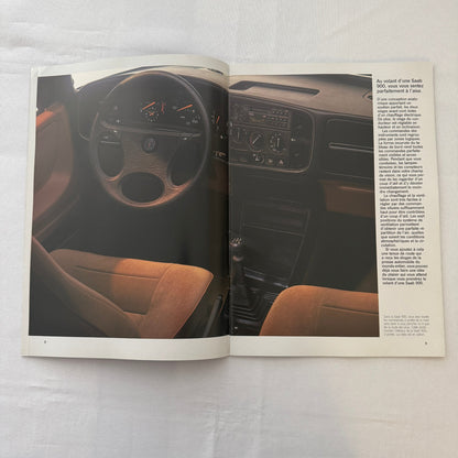 1988 Saab 900i 900 Turbo Car Sales Brochure Catalog Vintage FRENCH European