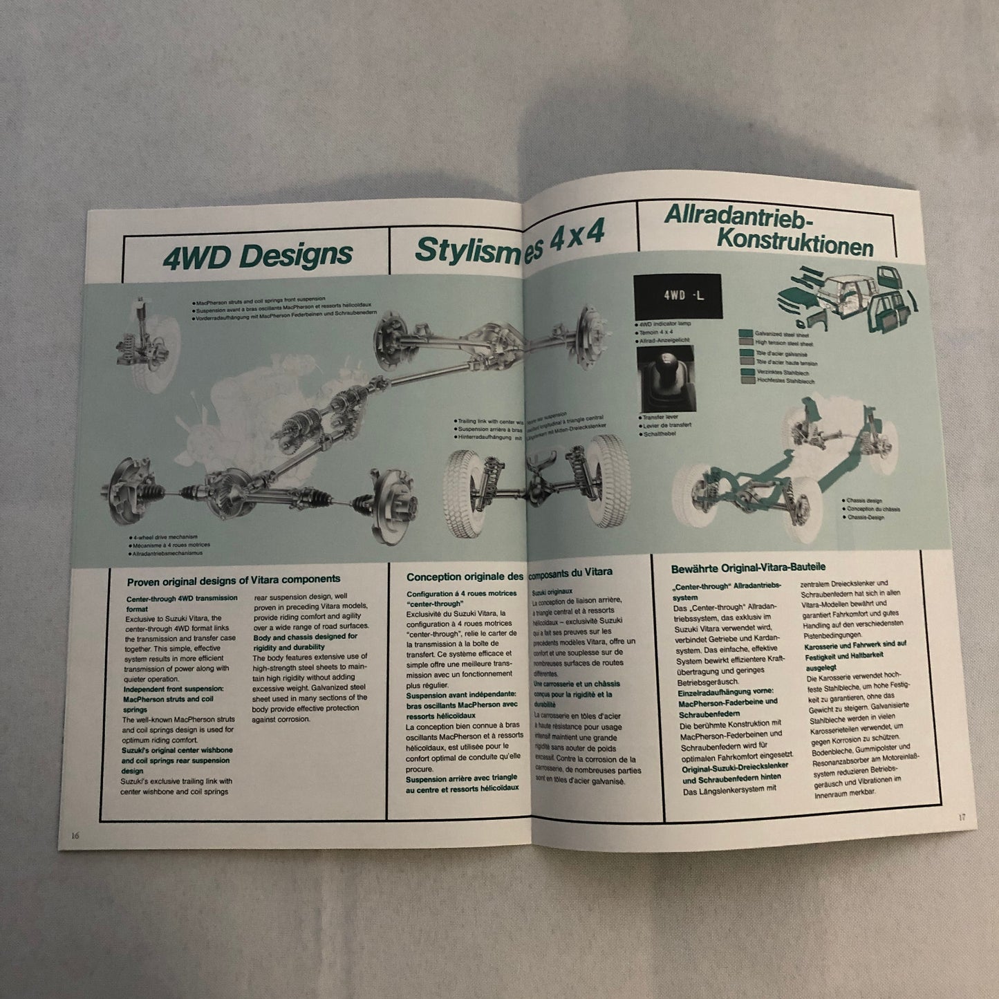 Suzuki Vitara 5-Door Wagon Press Kit Brochure Catalog 1991