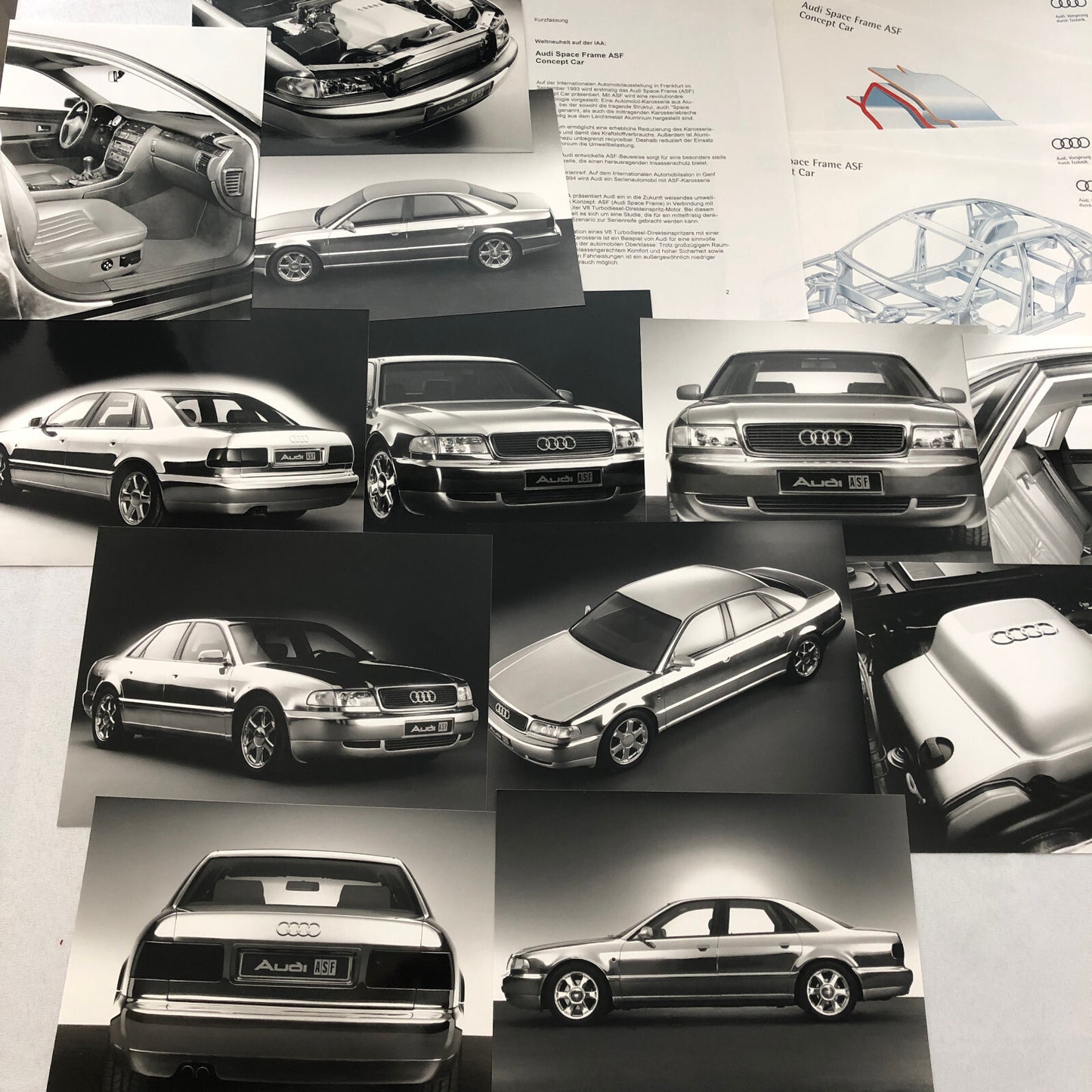 Audi Space Frame ASF Concept Car Press Kit Photo Photograph Lot
