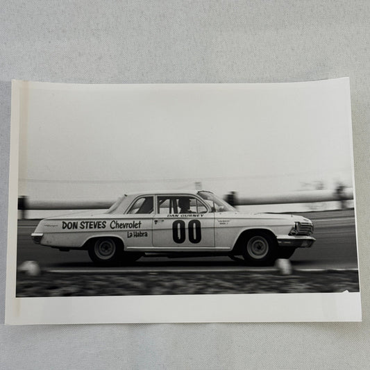 Vintage Racing Photo Dan Gurney Chevrolet Car at Riverside California Motorsport