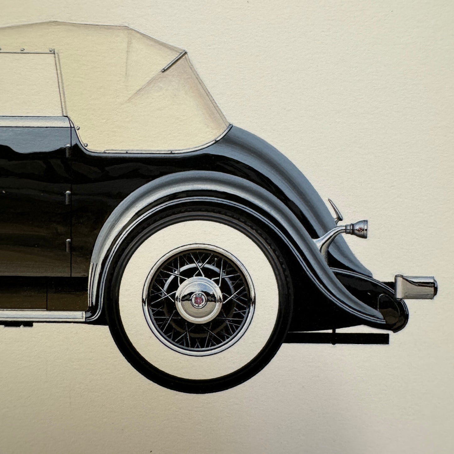 1932 Stutz DV-32 Super Bearcat Roadster Automobile Illustration Art Drawing
