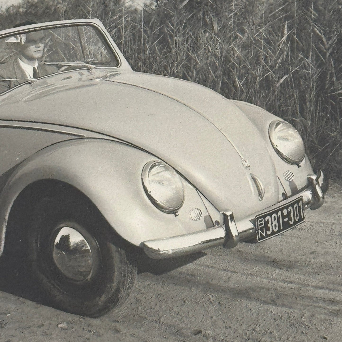 Vintage Volkswagen Beetle Convertible Cabriolet VW Automobile Photo Photograph