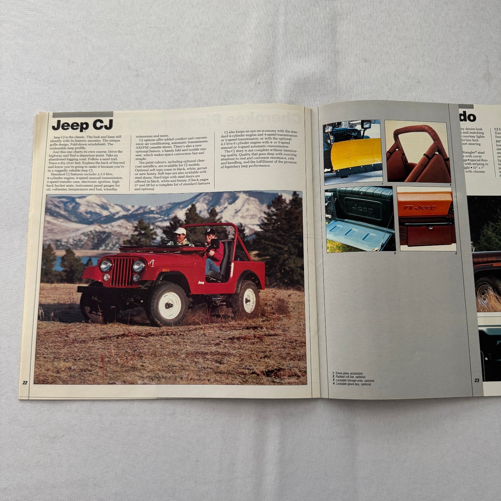 1985 Jeep Sales Brochure Catalog Grand Wagoneer Cherokee Chief CJ Renegade +