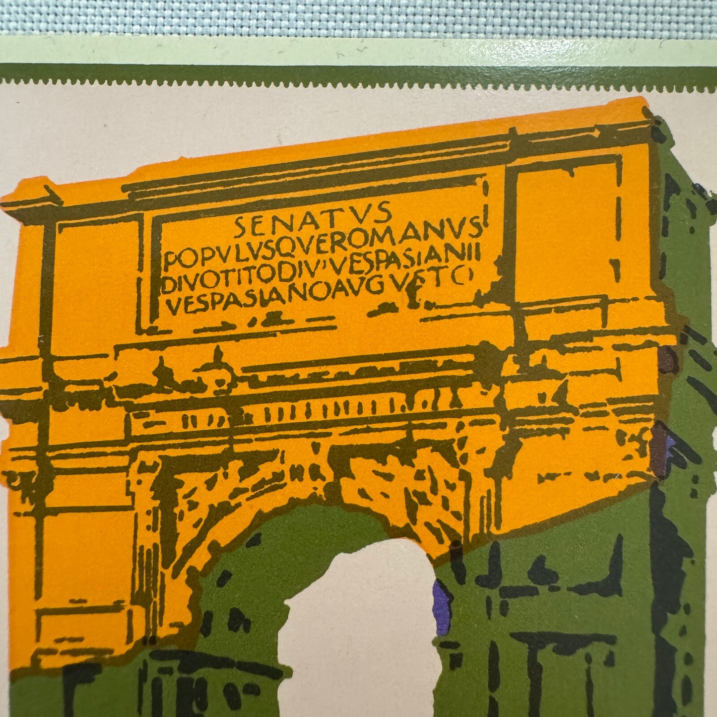 Vintage Travel Label Eden Hotel Rome Italy Italian