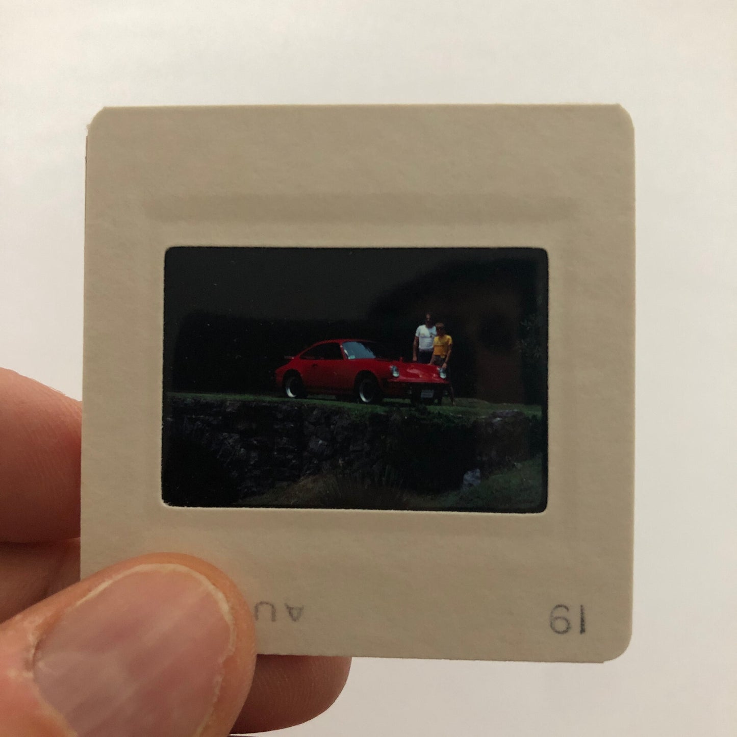 Porsche 911 Car 35mm Photo Slide Vintage 1981