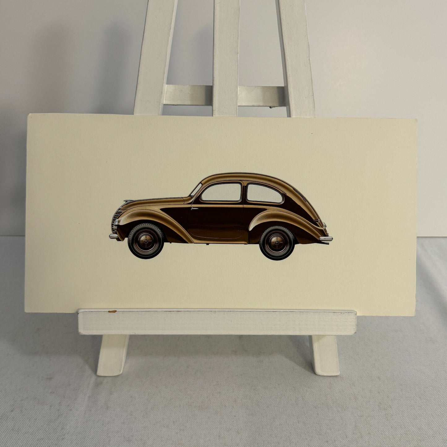 1939 Hanomag Car Illustration Art Drawing Hand Drawn Vintage