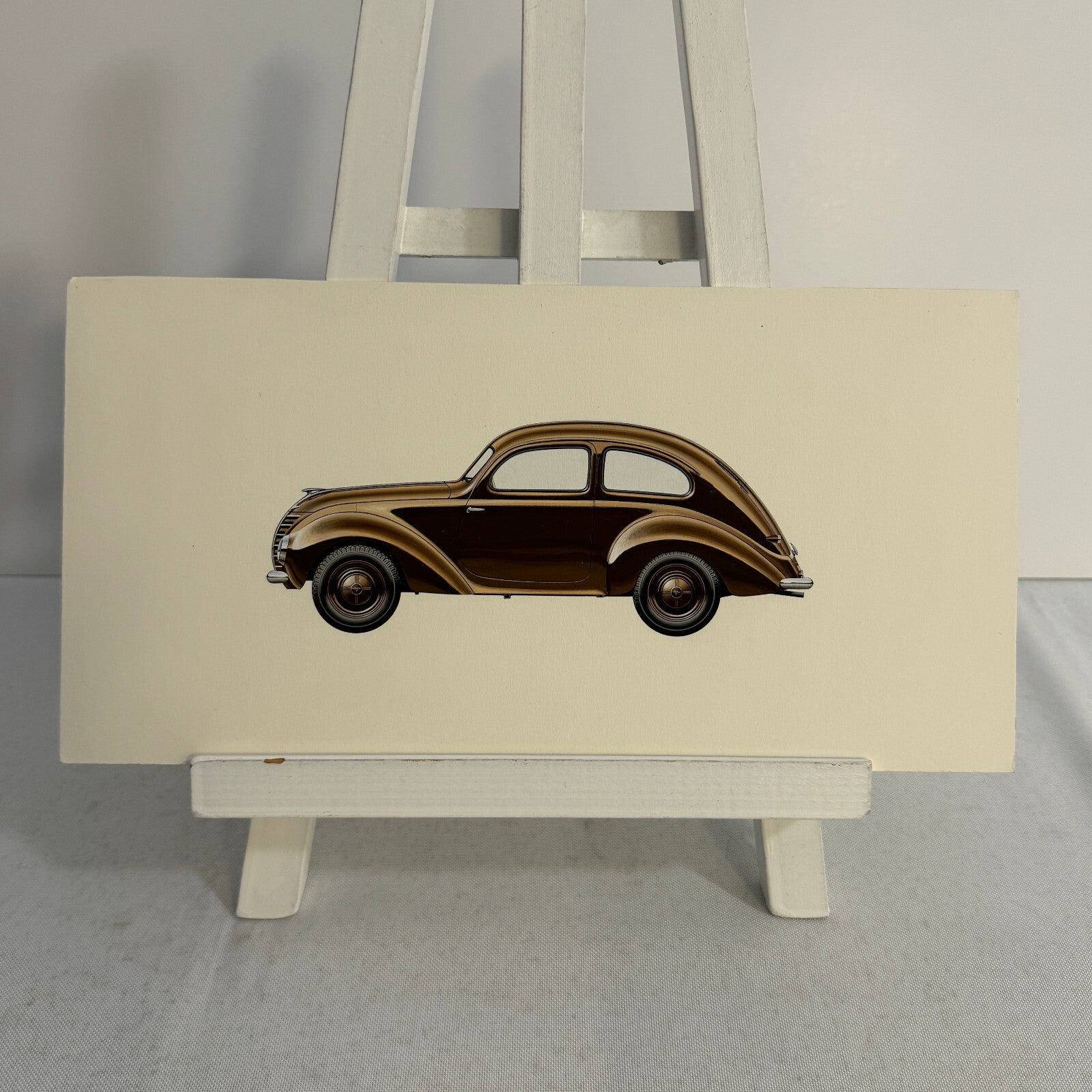 1939 Hanomag Car Illustration Art Drawing Hand Drawn Vintage