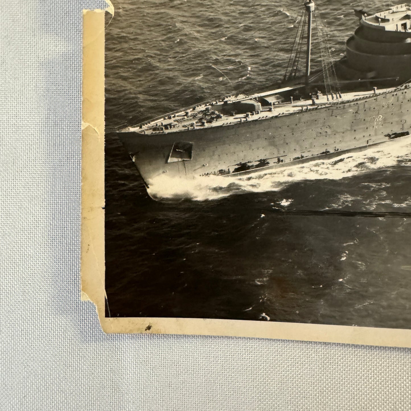 Vintage Ship Boat Photo Photograph Print Queen Elizabeth 1940