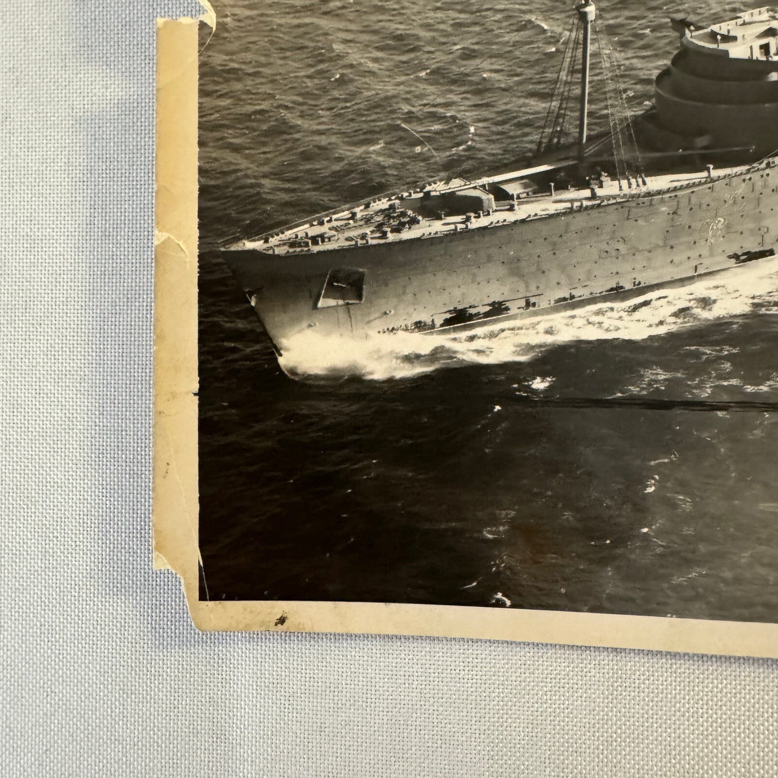 Vintage Ship Boat Photo Photograph Print Queen Elizabeth 1940