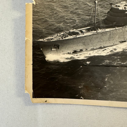 Vintage Ship Boat Photo Photograph Print Queen Elizabeth 1940