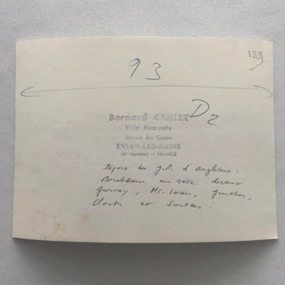 Vintage Grand Prix Car Racing Photo Photograph - Dan Gurney + Bernard Cahier 