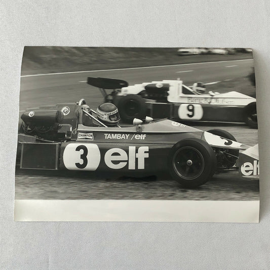 Vintage 1975 Formula 2 F2 Racing Photo Photograph Rouen Patrick Tambay ELF 