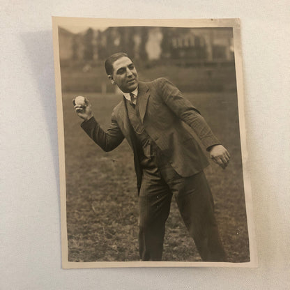 Press Photo Photograph Baseball 1933 London Americans vs Oxford University Boxer