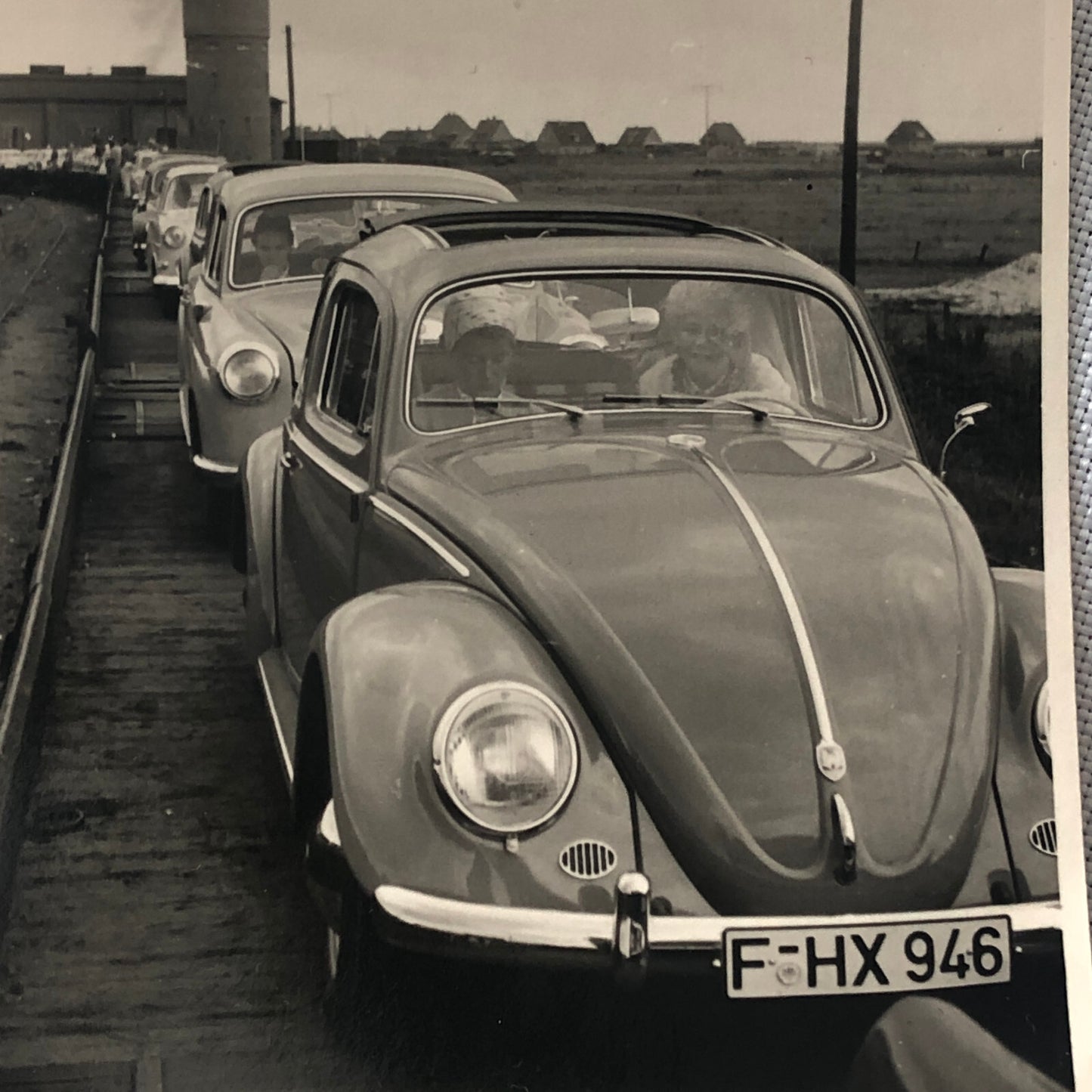 Vintage Photo Photograph Snapshot Cars Automobiles VW Volkswagen Beetle