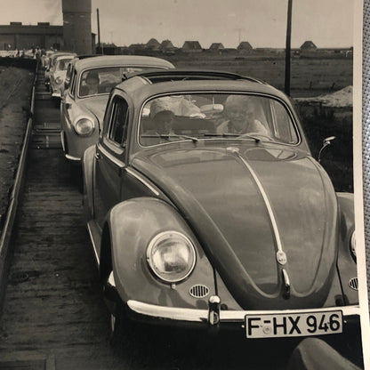 Vintage Photo Photograph Snapshot Cars Automobiles VW Volkswagen Beetle
