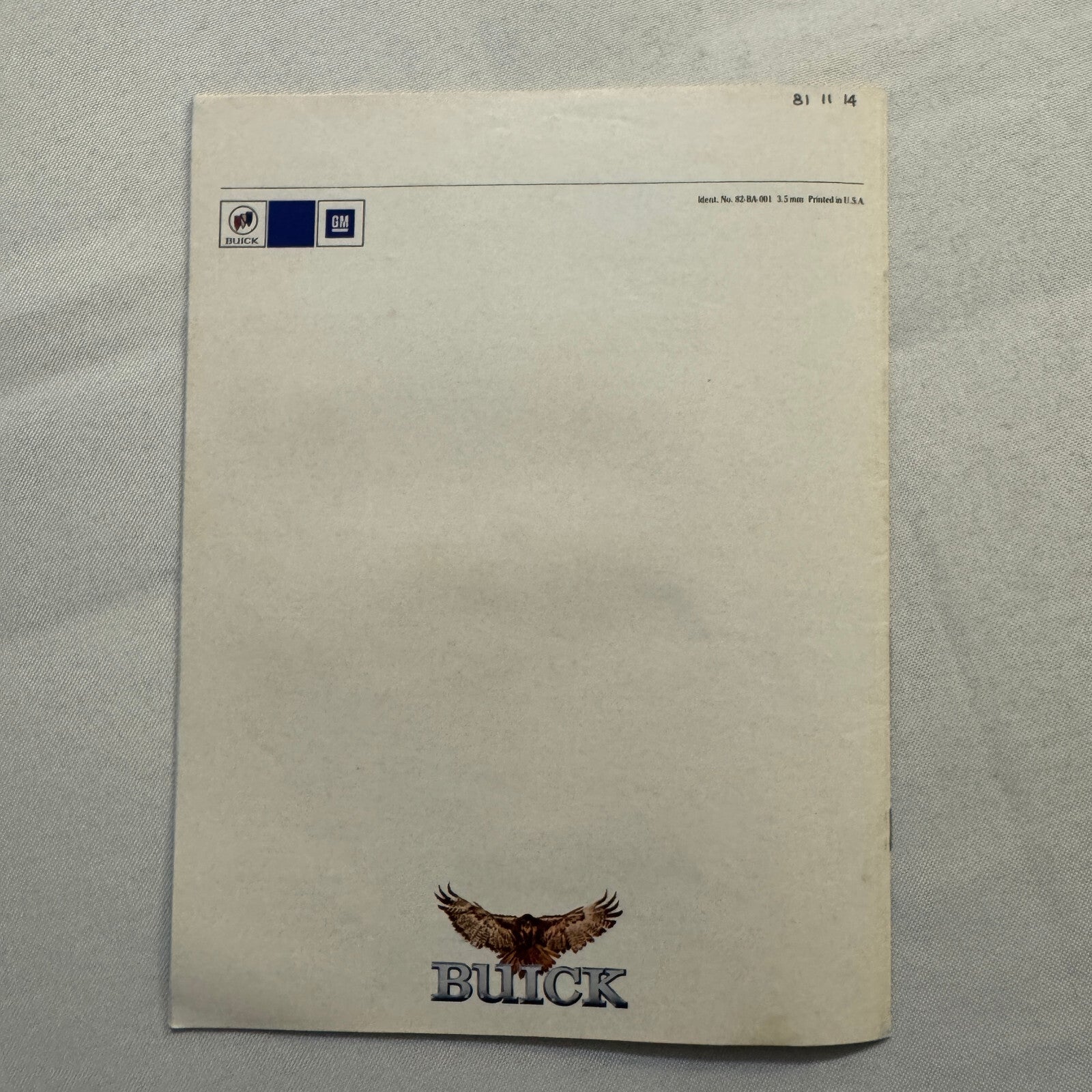 1982 Buick Car Sales Brochure Catalog Riviera Electra LeSabre Regal Skylark