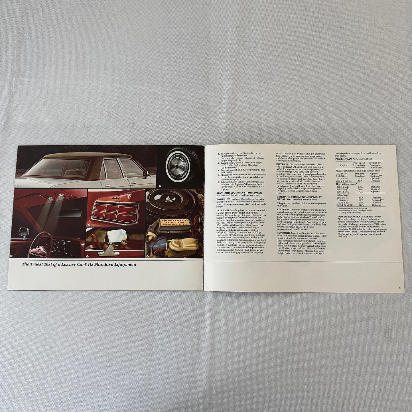 1978 Dodge Diplomat Car Sales Brochure Catalog Vintage Automobile Wagon Coupe
