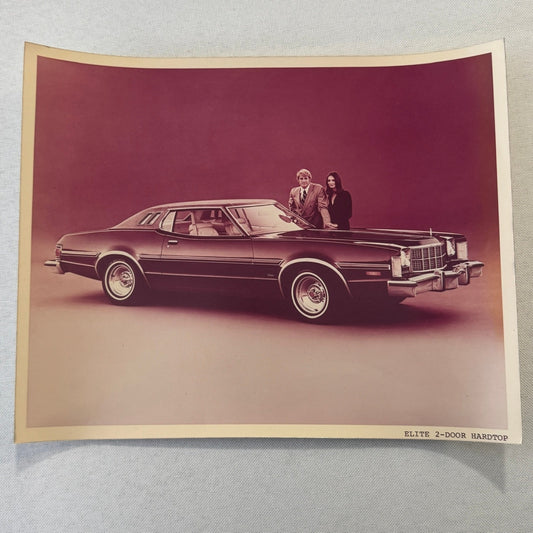 Ford Elite Hardtop Car Photo Photograph Print Vintage