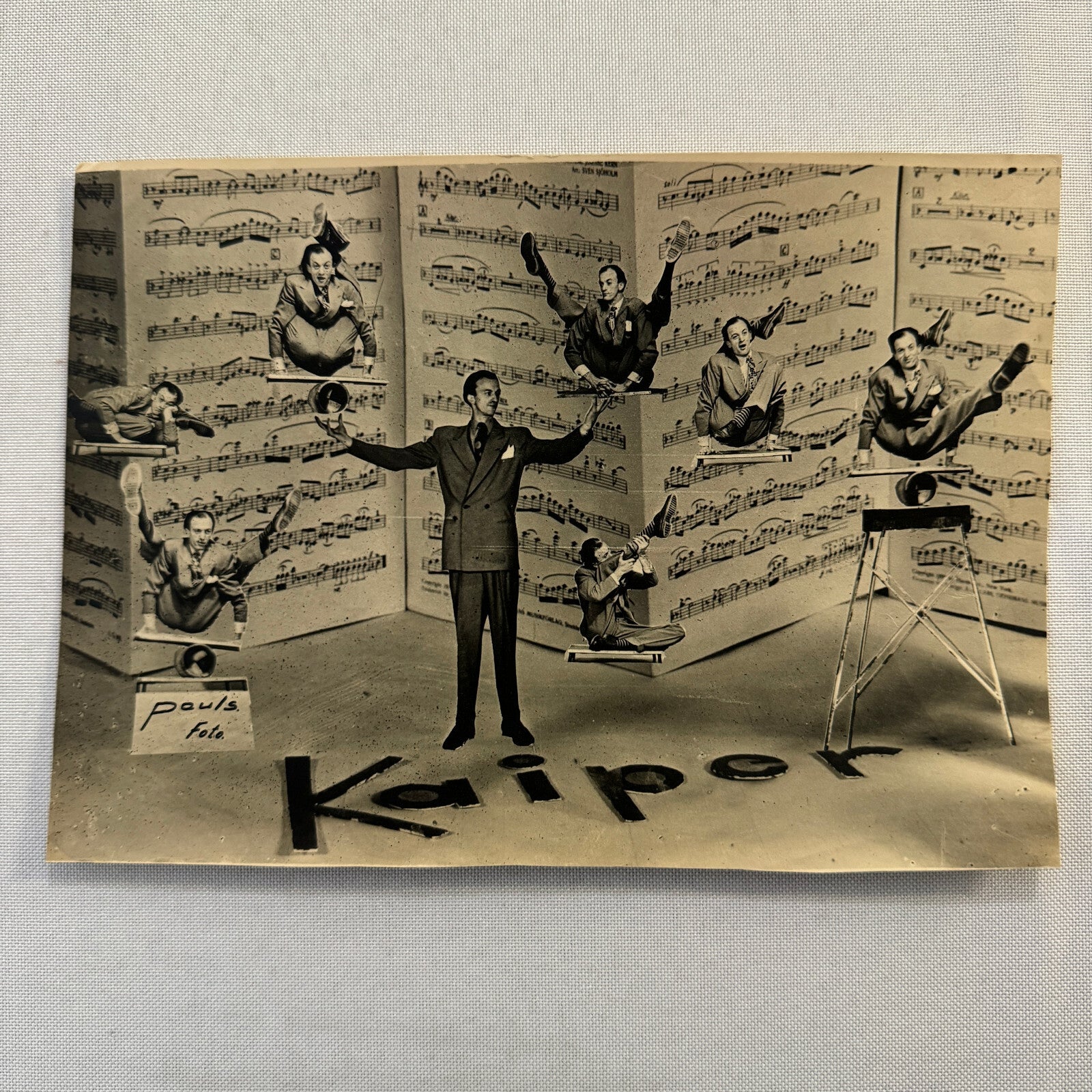 Circus Acrobat Balancing Act Photo Photograph Kaiper Vintage Holland