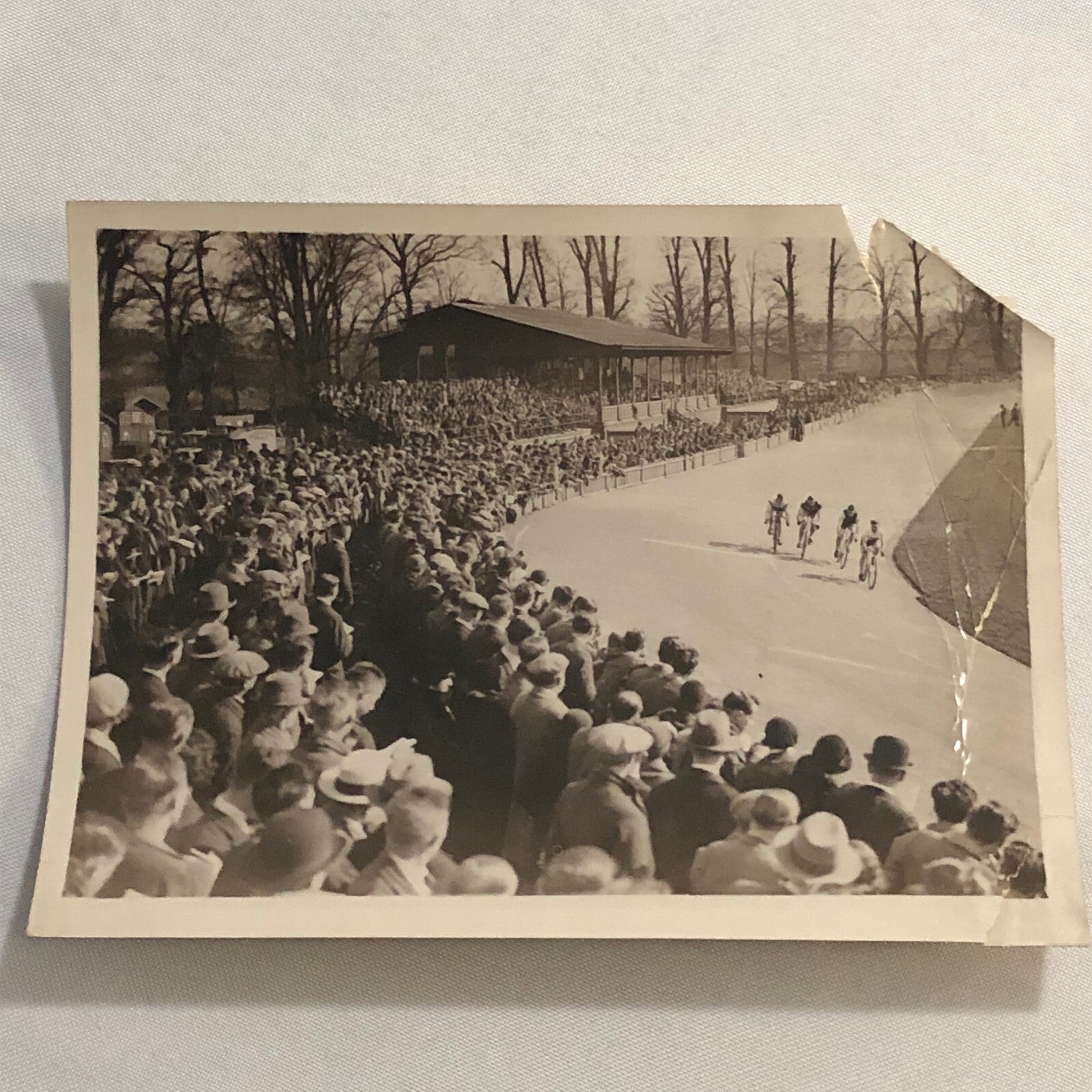 Press Photo Photograph Bicycle Racing Bike Race at Herne Hill Track 1932 UK ?