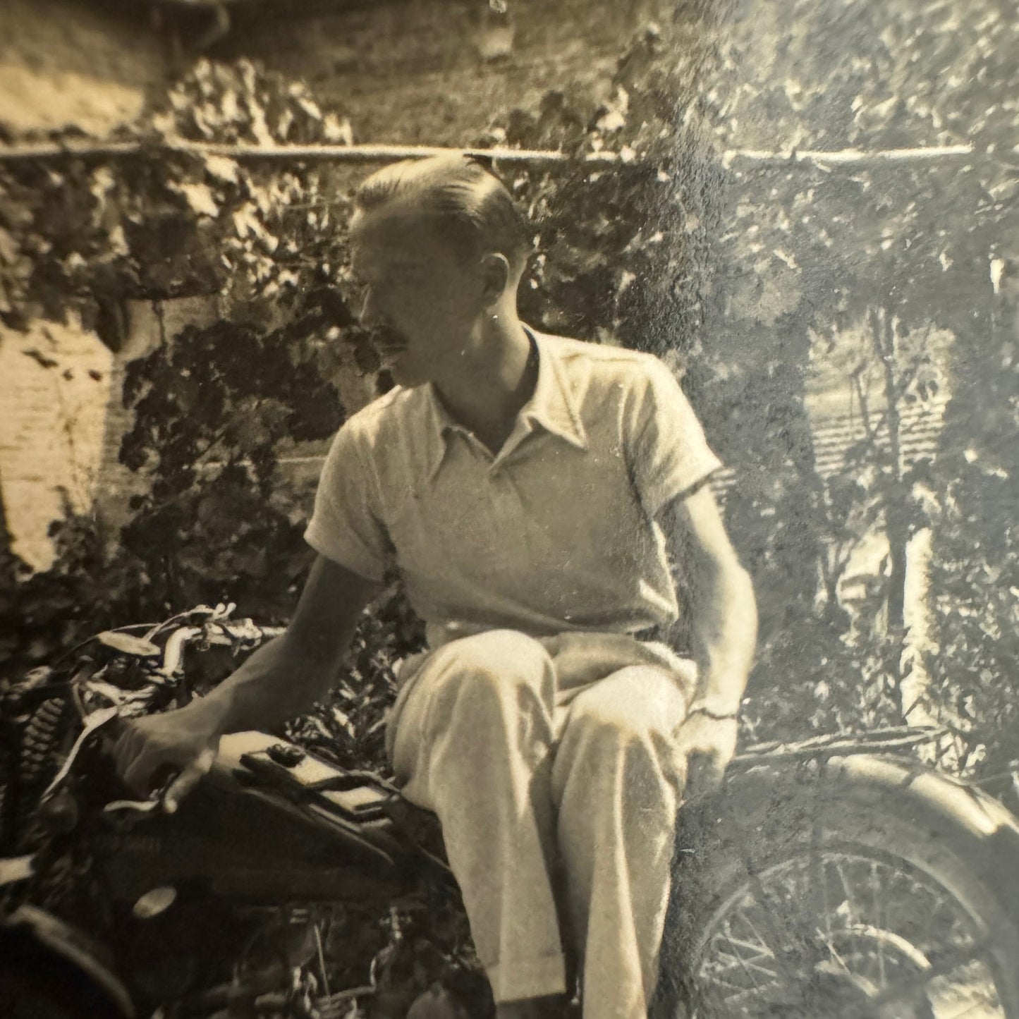 Vintage Motorcycle Bike Photo Photograph Print