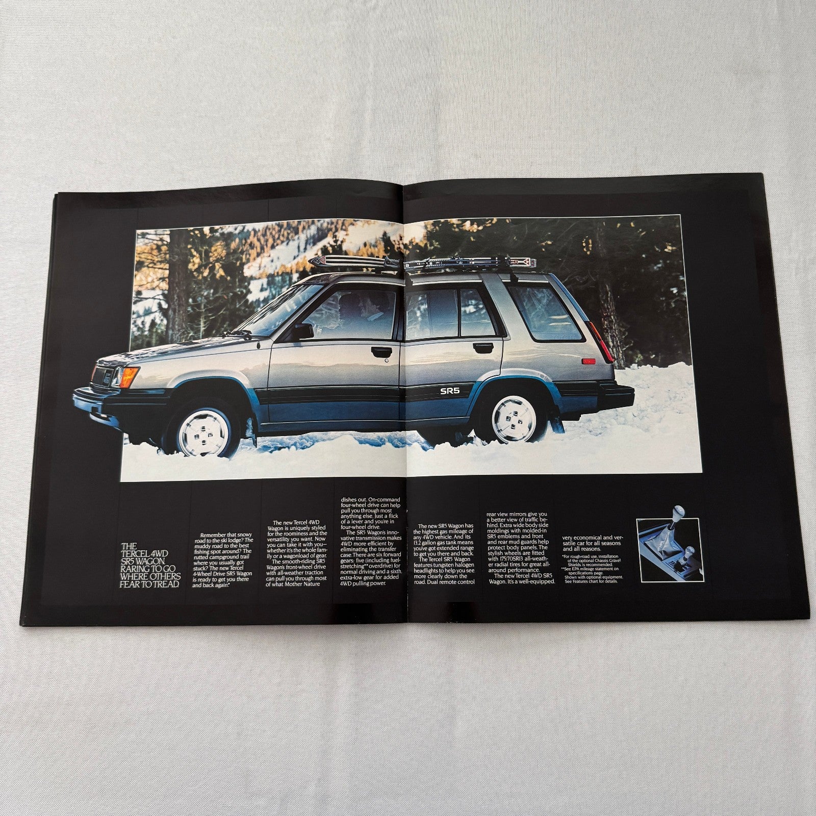1983 Toyota Tercel Car Sales Brochure Catalog SR5 Wagon Liftback 4WD Vintage