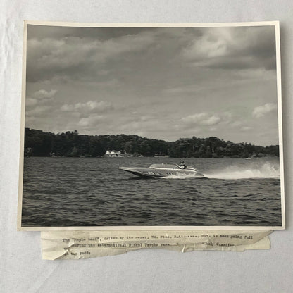 Motor Boat Racing Press Photo Photograph Print Race Hydroplane Maple Leaf Boat 