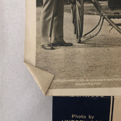 Press Photo Photograph Horse Carriage with Modern Car at Smithsonian Museum 1931
