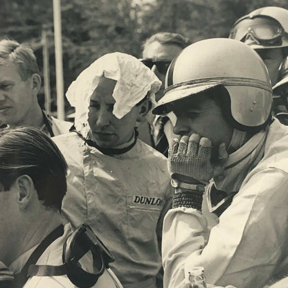 Vintage 1962 Racing Driver Photo Photograph Image - Graham Hill Bernard Cahier +