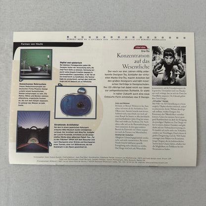 2000 Renault Next Factory Brochure Magazine German Text Concept Cars