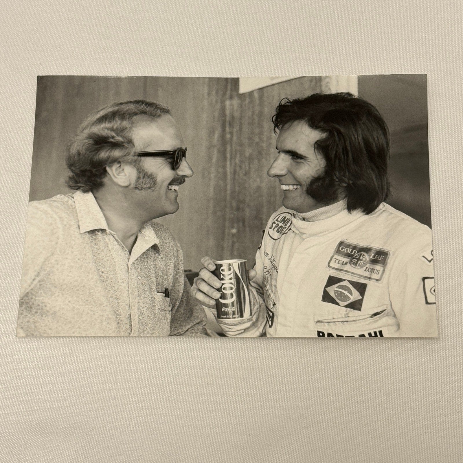 Vintage Racing Photo 1971 Austrian Grand Prix Emerson Fittipaldi Colin Chapman
