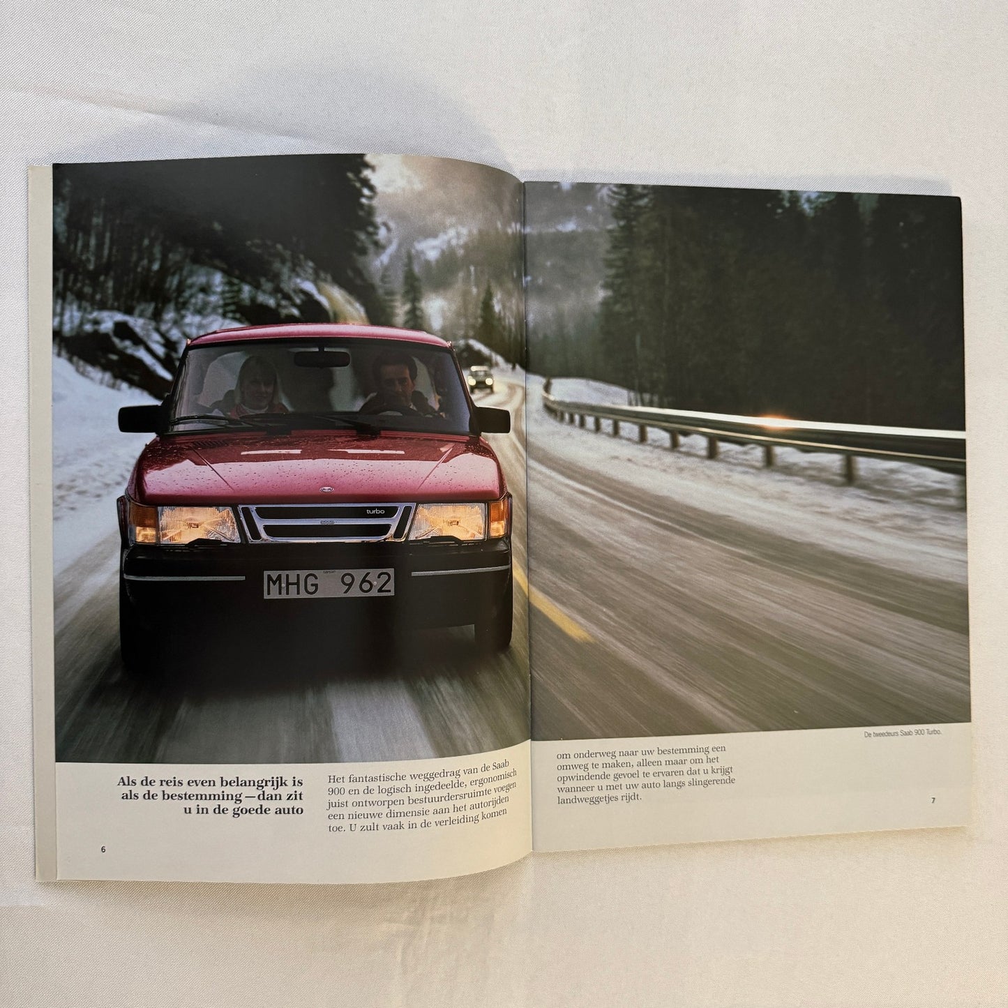 Vintage Saab 900 Car Sales Brochure Catalog 900 Turbo 900i 900C Car DUTCH Text