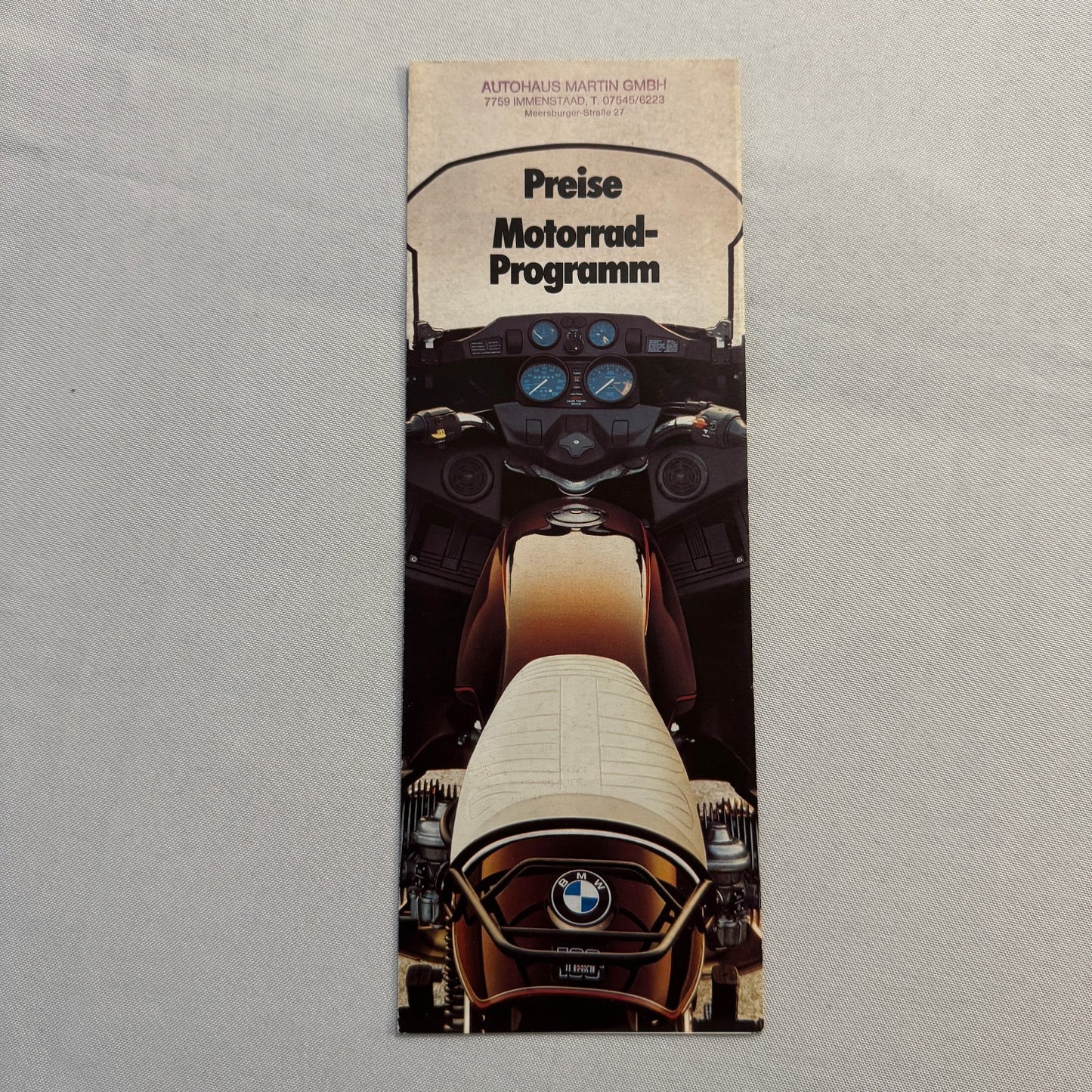 1979 BMW Motorcycle Price and Options Brochure Catalog R65 R100 R80 R45 GERMAN