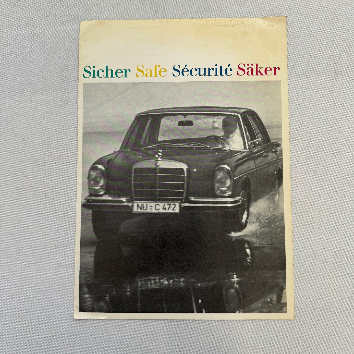 Mercedes Benz Safety Feature Sales Brochure Catalog Advertising European Market