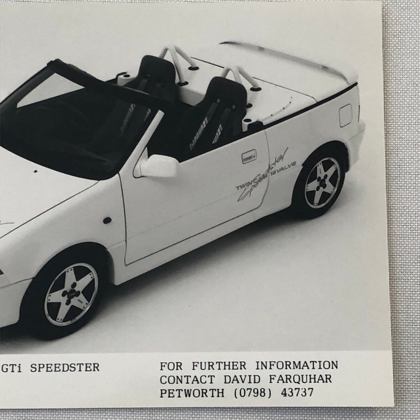 Suzuki Swift GTi Speedster Convertible Car Factory Press Photo Photograph