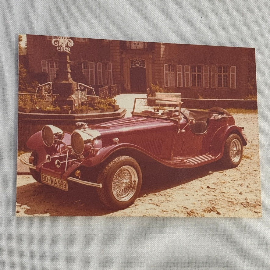 Vintage Kit Car Photo Jaguar SS100 Replica Replicar Volkswagen Based Photograph