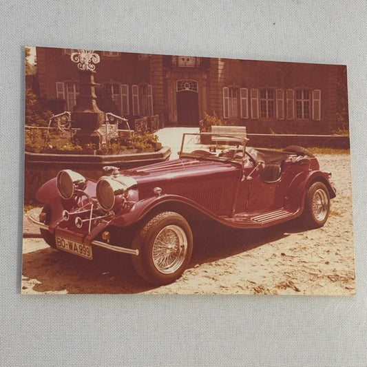 Vintage Kit Car Photo Jaguar SS100 Replica Replicar Volkswagen Based Photograph