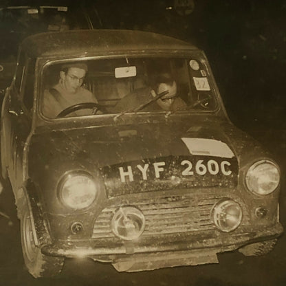 Vintage MINI Racing Car Photo Photograph Print - Rally Rallye Car ? 