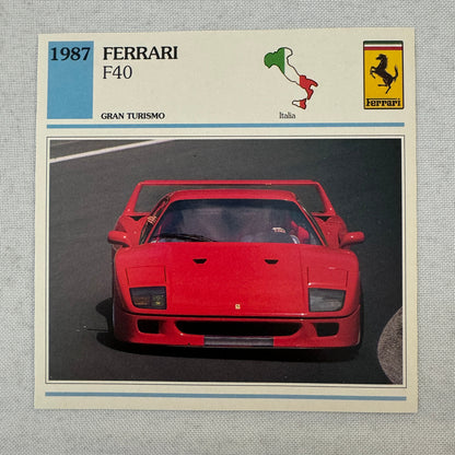 Ferrari Card Lot Ferrari 250 GTO Dino 246 GT F40 512 BB 212 Export 250 GT 365
