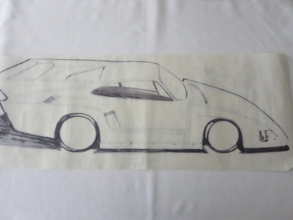 Porsche 935 Kremer Racing Design Sketch Drawing Art NOTTRODT Vintage
