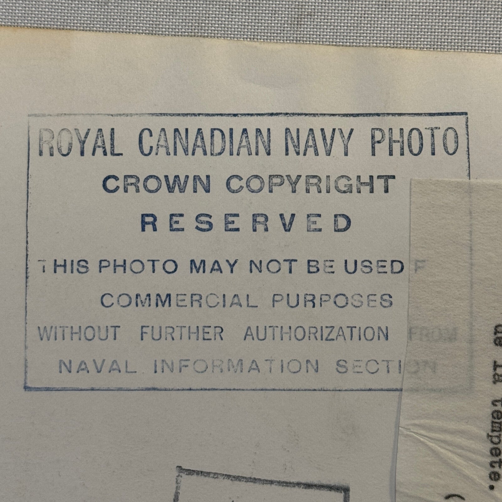 Vintage Royal Canadian Navy Ship Photograph Photo HMCS Columbia Boat