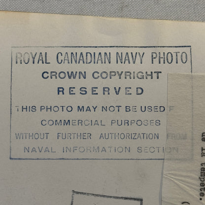 Vintage Royal Canadian Navy Ship Photograph Photo HMCS Columbia Boat