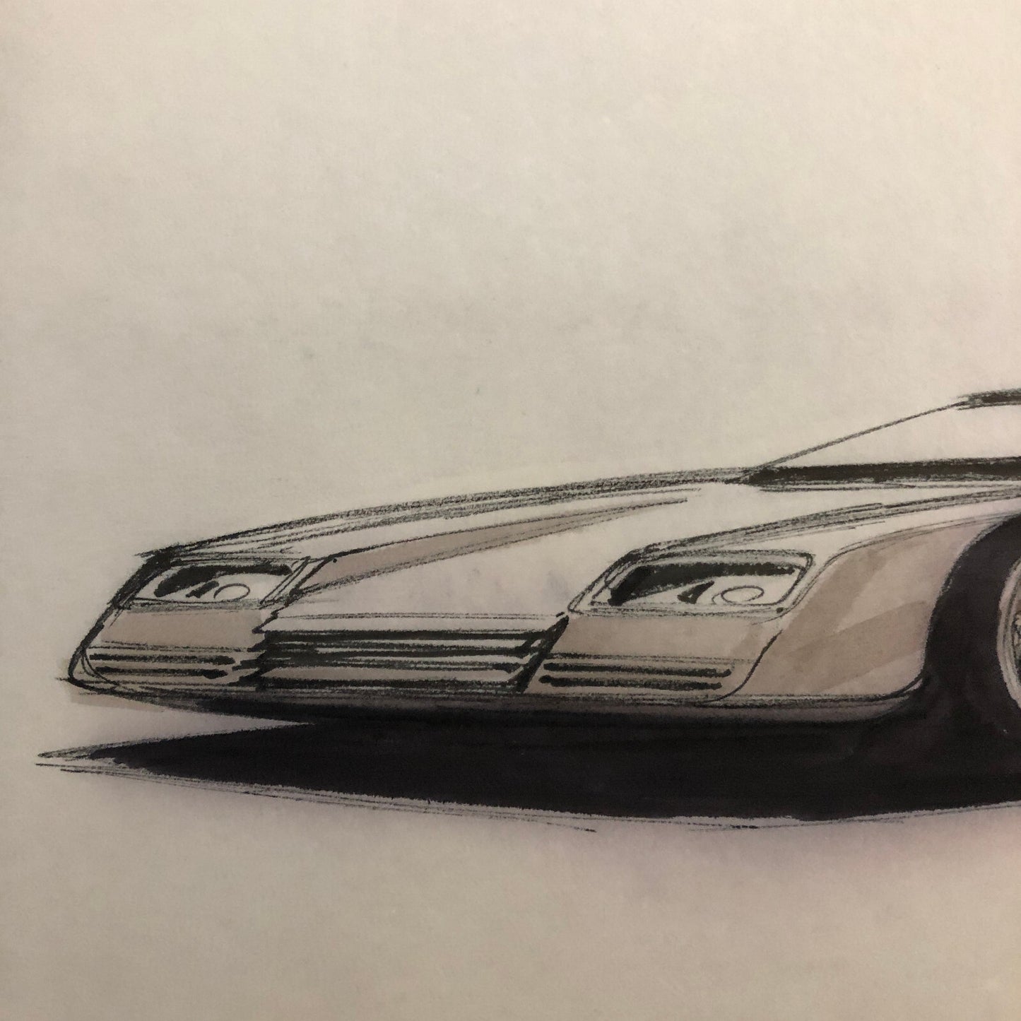 Styling Concept Automobile Illustration Art Drawing Sketch Vintage 1967 NOTTRODT